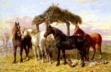  chevaux Peintre - Chevaux et canards par un hareng de rivière Snr John Frederick